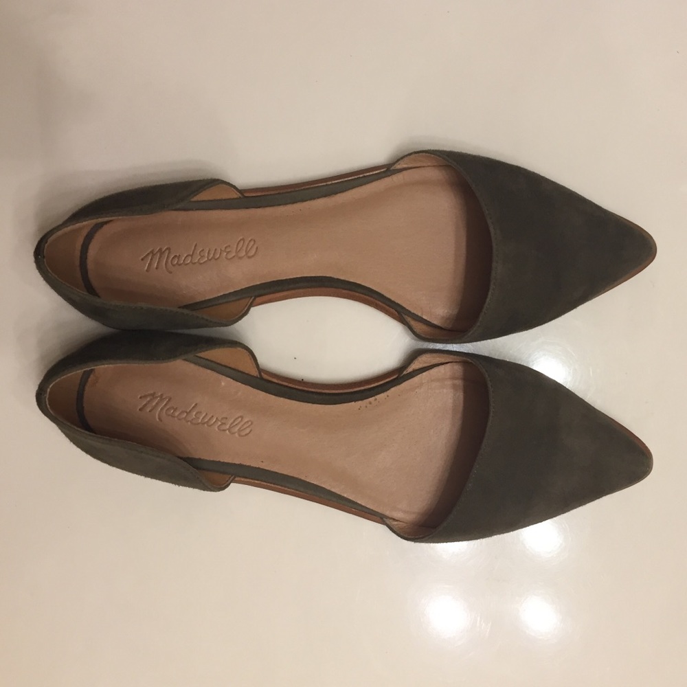 Madewell Olive Green D’Orsay Flats